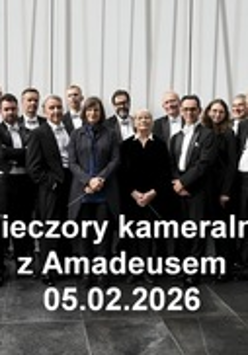 Baner promujący wydarzenie. Nazwa wydarzeania i zdjęcia osób artystycznych.