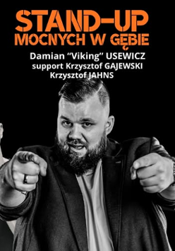 Baner promujący wydarzenie. Nazwa wydarzeania i zdjęcie osób artystycznych.