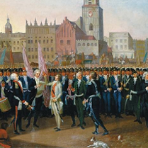 F. Smuglewicz, Przysięga Tadeusza Kościuszki na Rynku Głównym w Krakowie, 1797