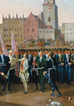F. Smuglewicz, Przysięga Tadeusza Kościuszki na Rynku Głównym w Krakowie, 1797