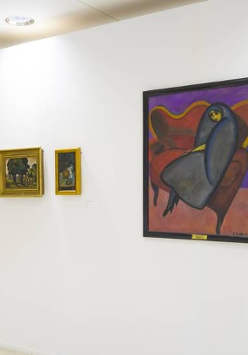 Fragment ekspozycji: L. Dołżycki, "Żałobnica", 1922, fot. S. Obst