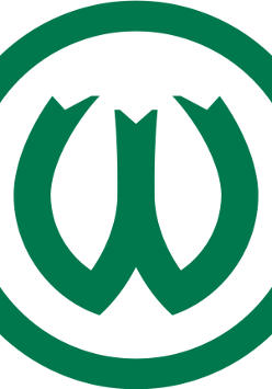 Herb Warty Poznań - zielona litera W z zielonym obramowaniem na białym tle