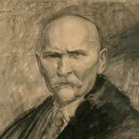 L. Wyczółkowski, Autoportret, 1921