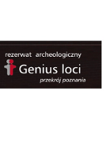 Napis: rezerwat archeologiczny Genius loci przekrój poznania