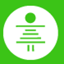 Na zielonym tle logo organizatora.