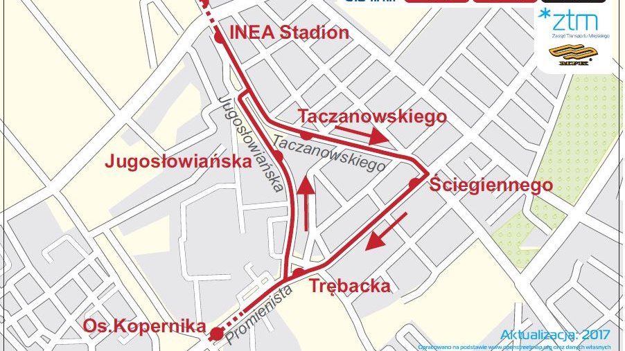 Prace na ul. Jugosłowiańskiej - objazdy autobusów