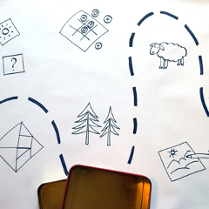 odręcznie narysowana mapa