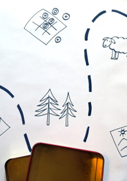 odręcznie narysowana mapa