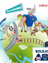 Kula ziemska, na niej tory kolejowe i drogi oraz postaci z Toy Story.