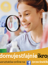 Dziewczynka z lupą, na dole nazwa cyklu