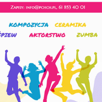 Kolorowe cienie tańczącej młodzieży.