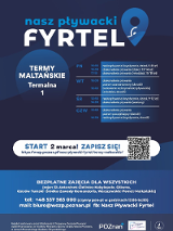 Na plakacie widać harmonogram zajęć oraz QR Code odsyłający do formularza zapisowego na zajęcia. Ponadto widoczne są dane kontaktowe, logo projektu oraz informacja do kogo skierowane są zajęcia.