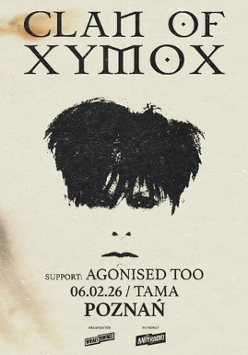 Jasne, postarzone tło z centralnie umieszczoną twarzą o wyraźnych ustach i oczach ukrytych pod ciemną, graficzną plamą przypominającą włosy. Wokół czarne napisy. Są to szczegóły na temat wydarzenia zawarte w treści artykułu.