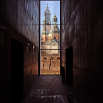 widok Katedry z perspektywy Bramy Poznania