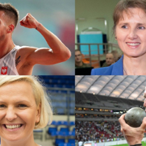 Cztery zdjęcia: Tomasz Majewsk, Renata Mauer-Różańska, Otylia Jędrzejczak, Marcin Lewandowski