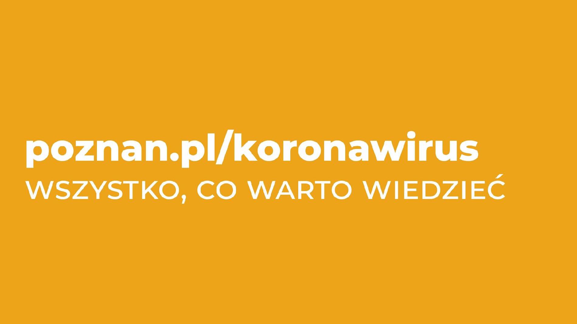 Koronawirus w Poznaniu - specjalna strona - grafika artykułu