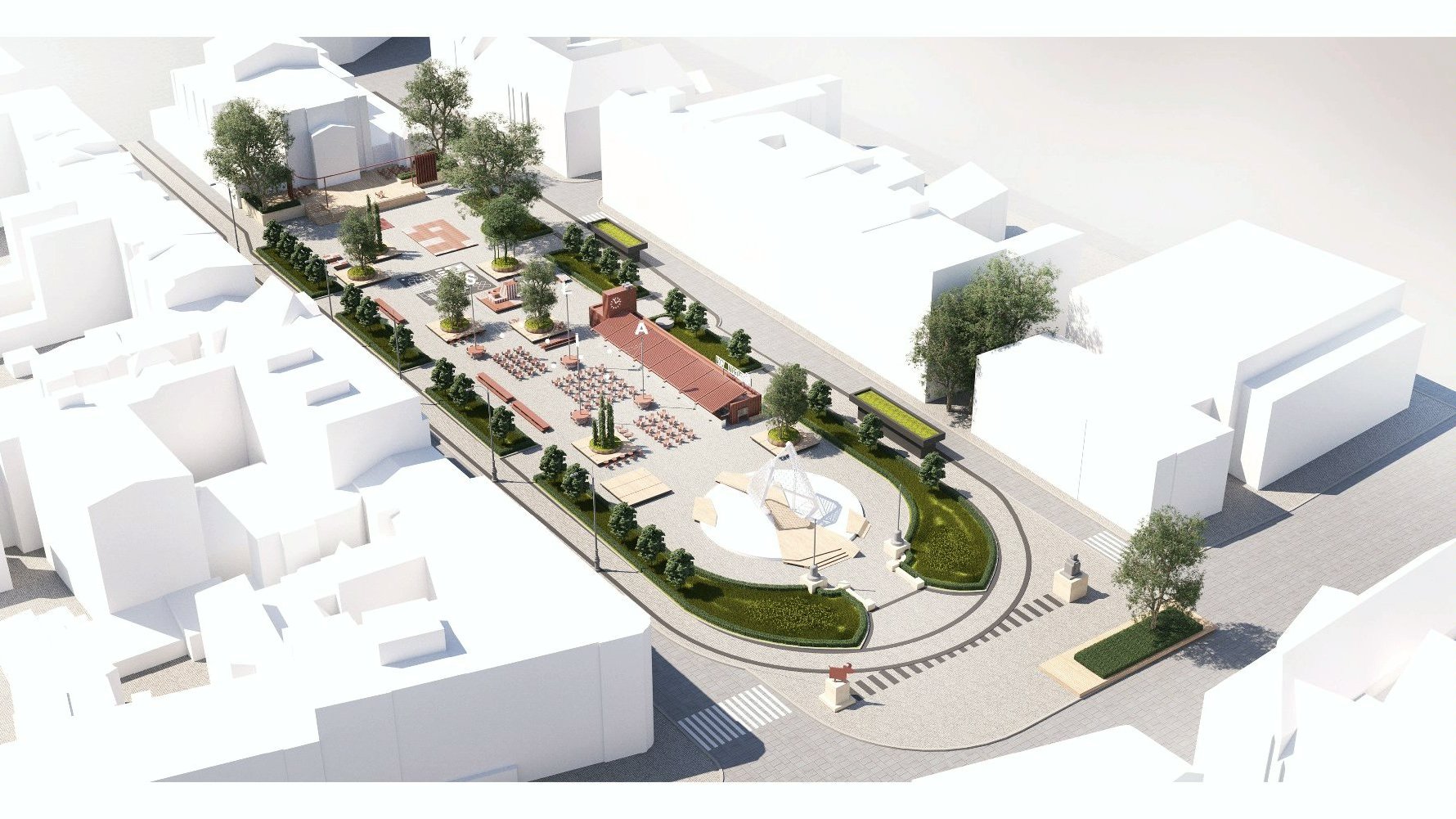 Wizualizacje zwycięskiej pracy wykonany przez pracownię UGO Architecture