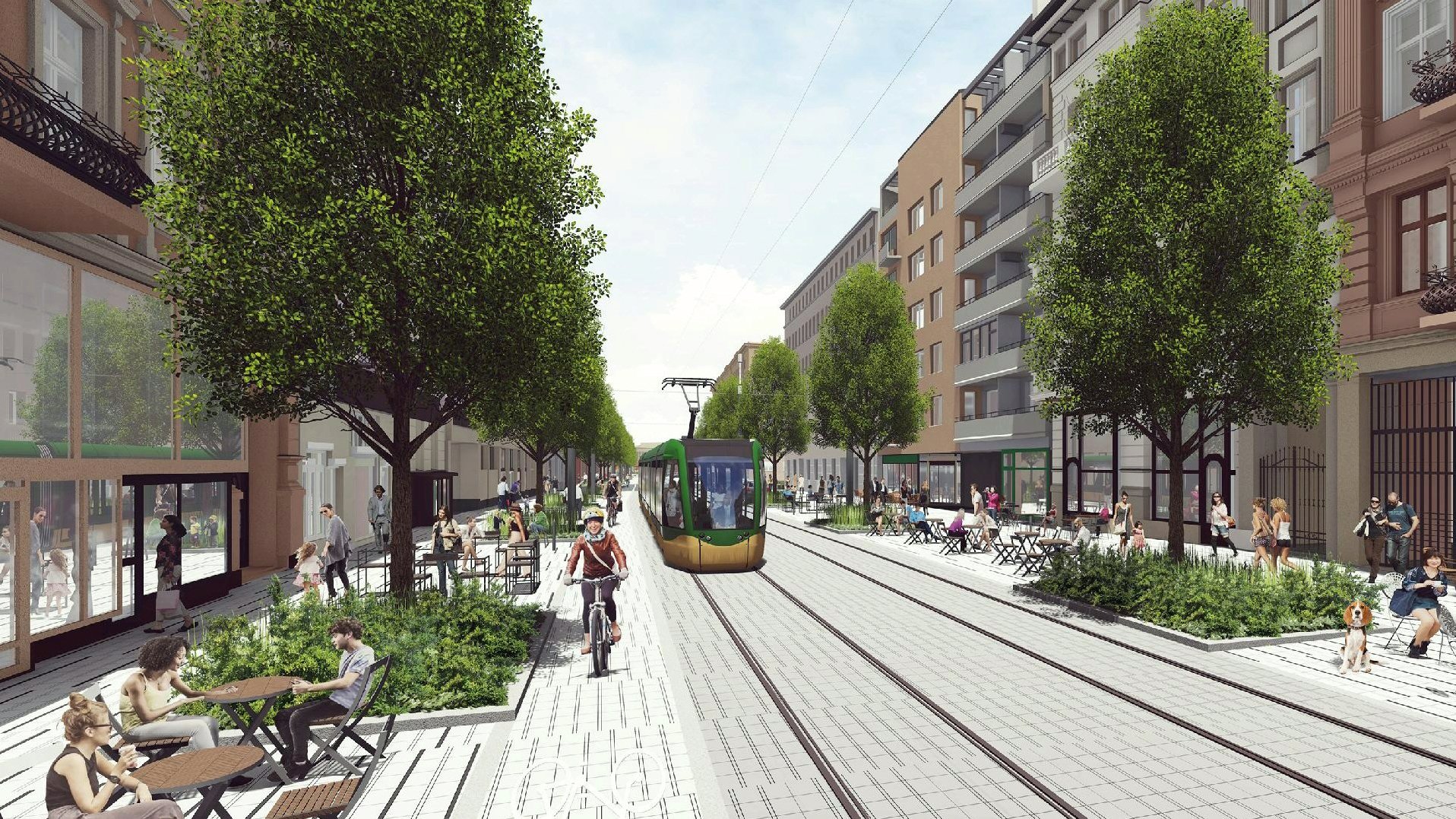 Budowa torowiska tramwajowego oraz nowych przystanków w ul. Ratajczaka to część Projektu Centrum - grafika artykułu