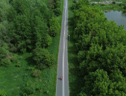 Trasa rowerowa przy ujściu Cybiny