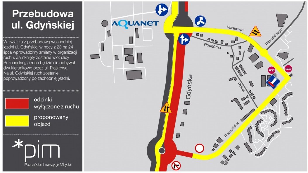 Zmiana organizacji ruchu w rejonie ul. Gdyńskiej