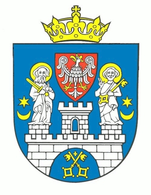 Herb Poznania pod względem treści heraldycznej należy do ...