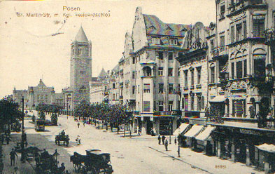 Widok ul. św. Marcin na początku XX wieku
