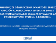 Informacja w sprawie oświadczeń o wartości sprzedaży napojów alkoholowych