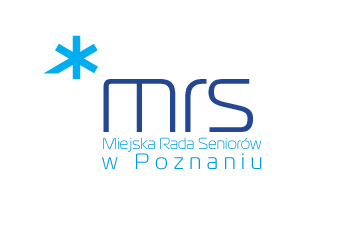 Logo Miejskiej Rady Seniorów logo przedstawia duże litery "MRS", a pod nimi napis "Miejska Rada Seniorów"