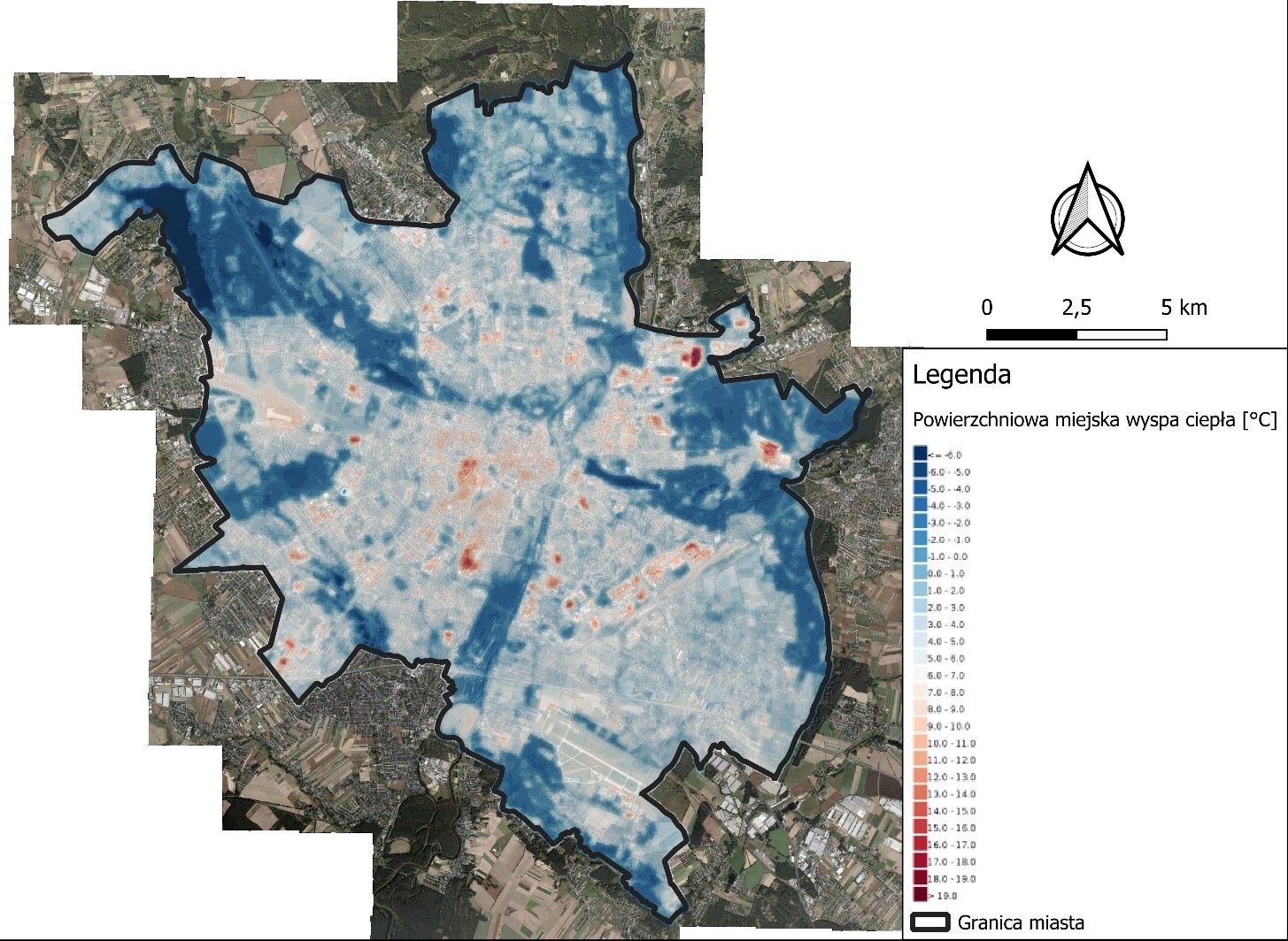 Powierzchniowa miejska wyspa chłodu i ciepła w Poznaniu - grafika artykułu