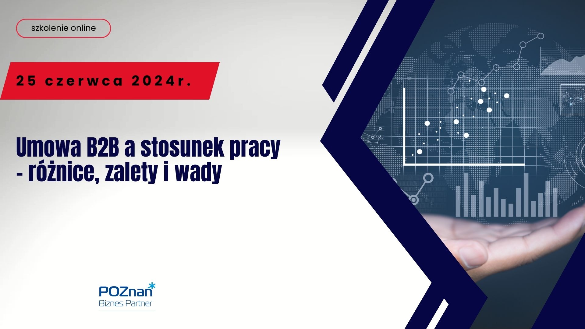 Grafika Promocyjna informująca o szkoleniu pt. Umowa B2B a stosunek pracy - różnice, zalety i wady - grafika artykułu