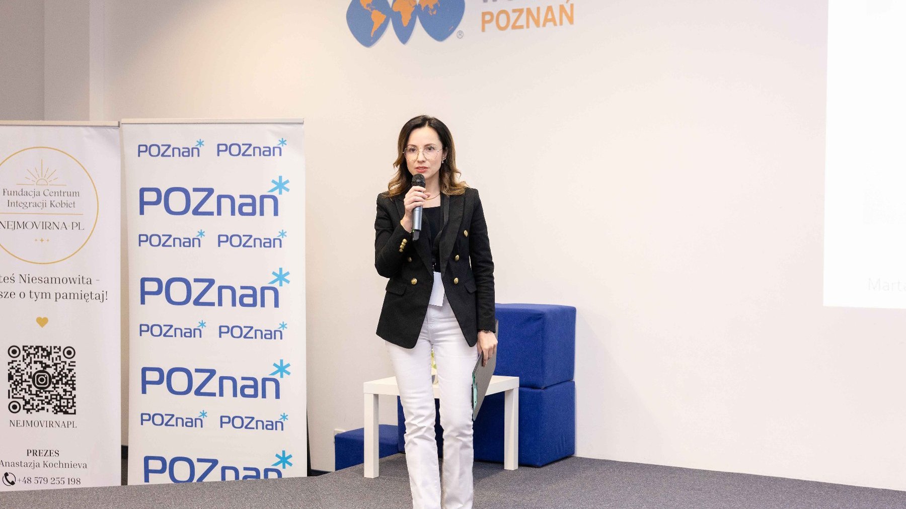 Grafika przedstawiająca prelegentkę konferencji Szansa na więcej - rozwój, biznes, przyszłość