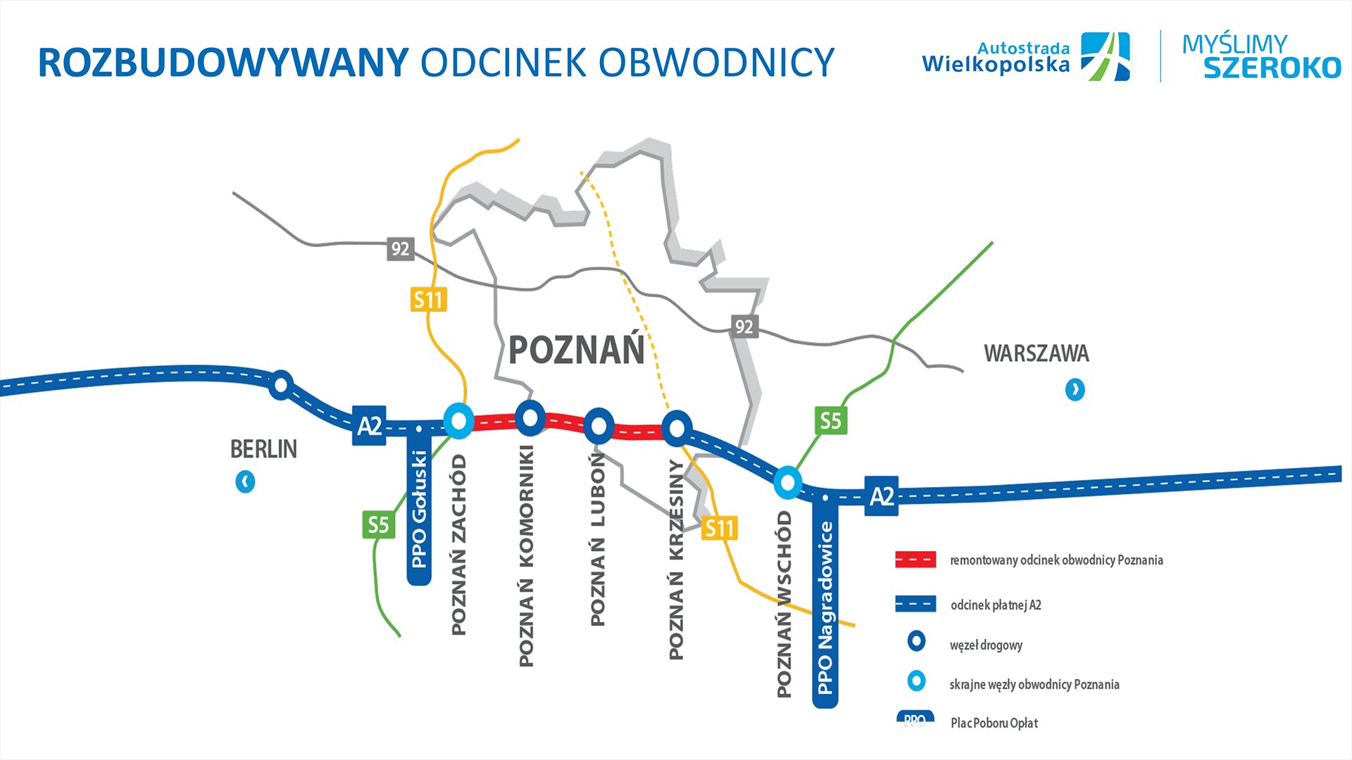 Trwają prace przygotowawcze przed rozpoczęciem przebudowy autostrady na wysokości Poznania