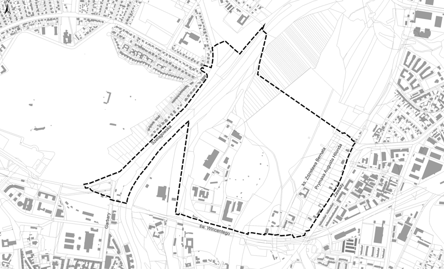 Mapa przedstawia fragment miasta z zaznaczonymi ulicami. - grafika artykułu