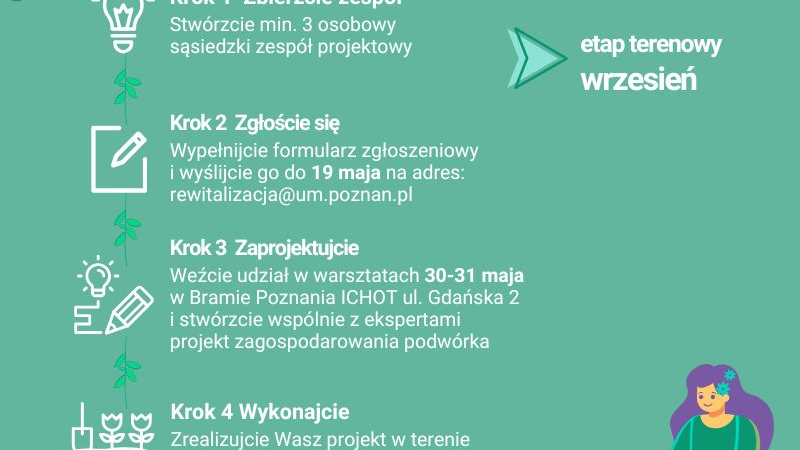 Plakat promocyjny 16. edycji inicjatywy "Odmień swoje podwórko" w 2025 roku
