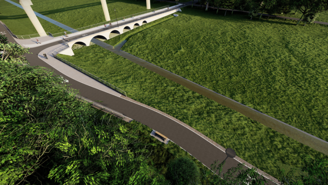 Wizualizacja przyszłej przeprawy nad Bogdanką - grafika artykułu