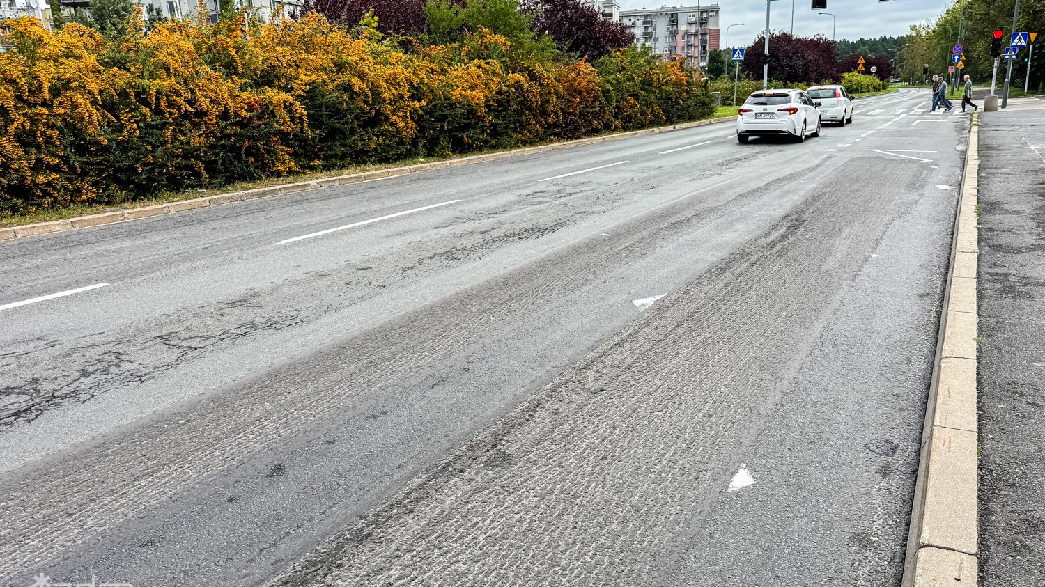 Nawierzchnia ul. Opieńskiego przed remontem