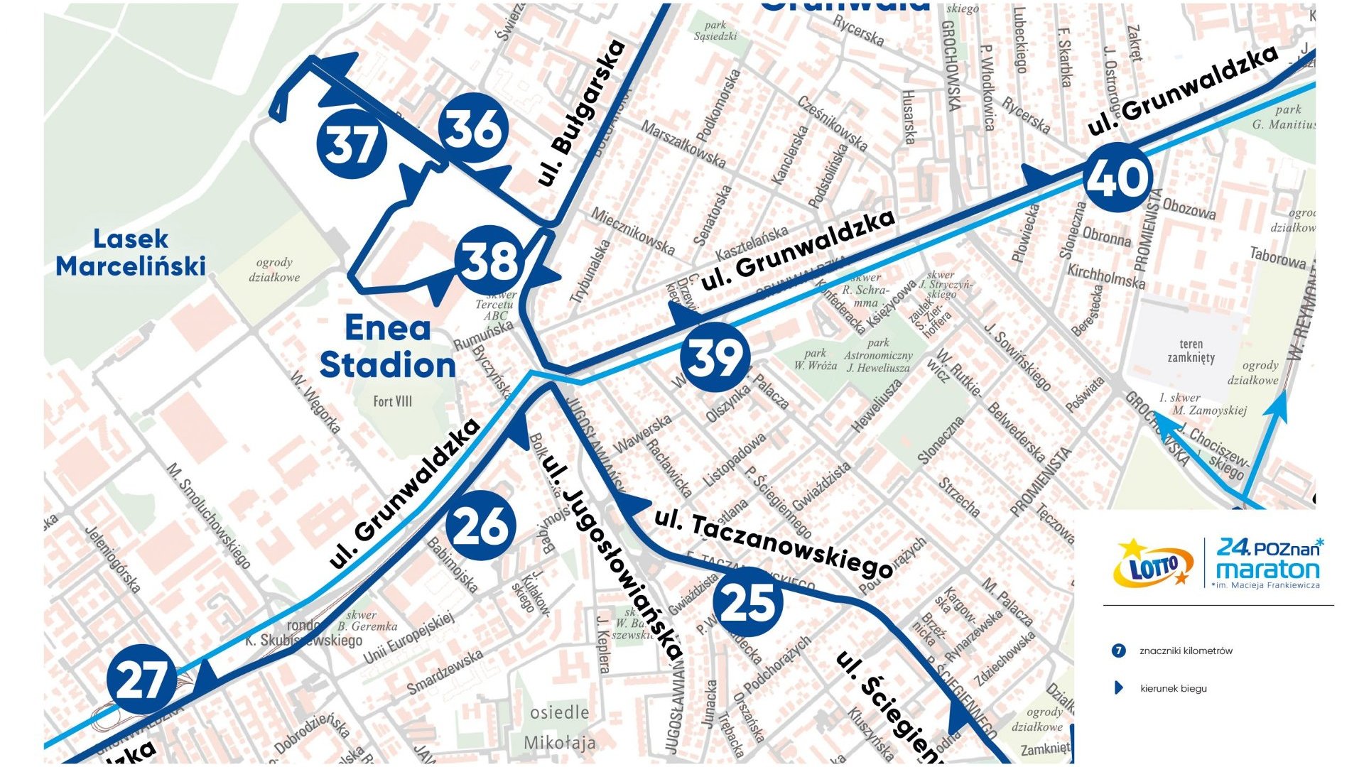 Fragment mapy maratonu