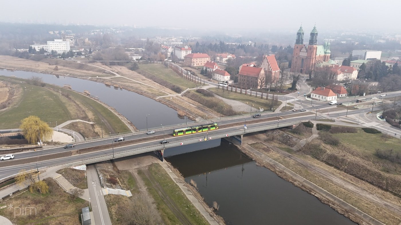 Widok na most Chrobrego przed przebudową