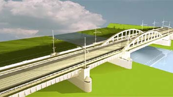 projekt nowego mostu wg. projektu E.i S. Sipińskich