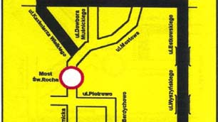 Ul. Majakowskiego przed skrzyżowaniem z ul. Jana Pawła II - kierunek zachodni