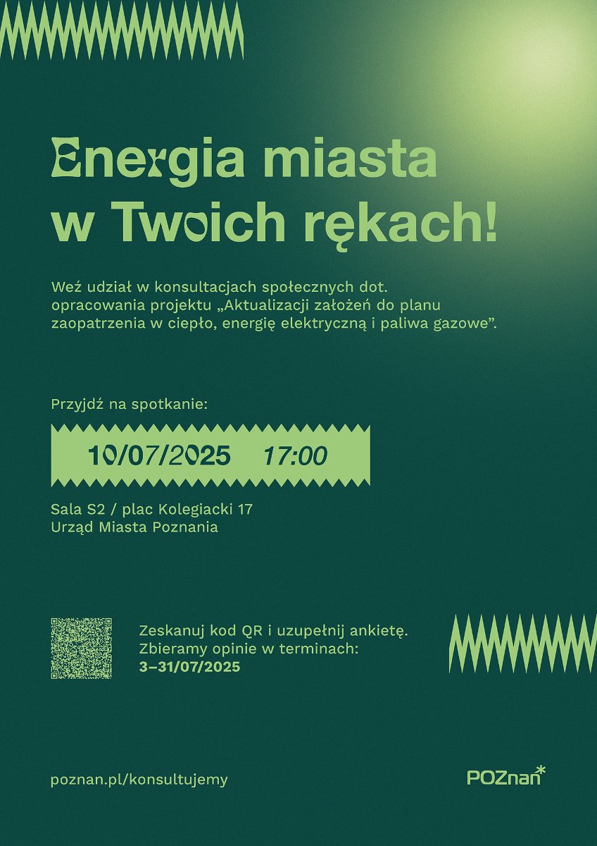 Na ciemnym, zielonym tle informacje dotyczące spotkania konsultacyjnego, terminu konsultacji. - grafika artykułu