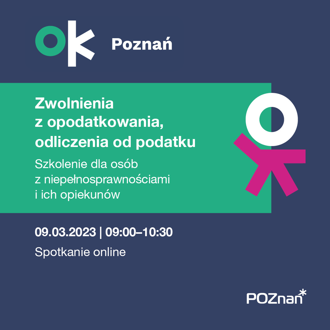 Na granatowym tle tekst dotyczący daty i miejsca szkolenia. - grafika artykułu
