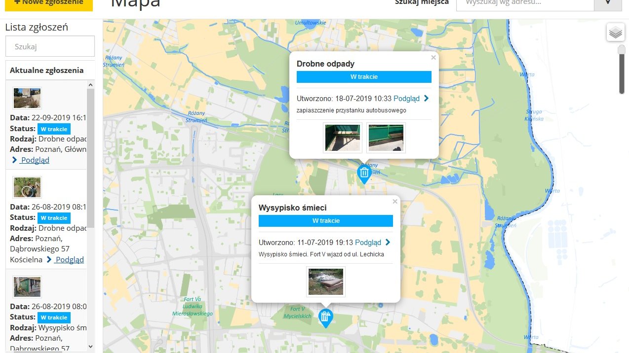 Z aplikacji można skorzystać wchodząc na stronę www.porzadek.poznan.pl lub pobierając ją na urządzenia mobilne z systemem Android.