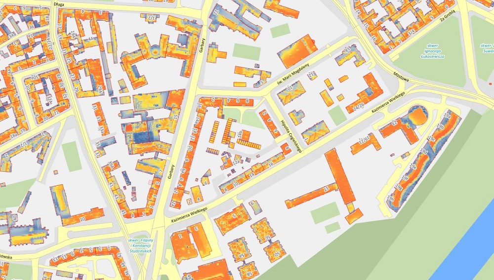 mapa, budynki - grafika artykułu
