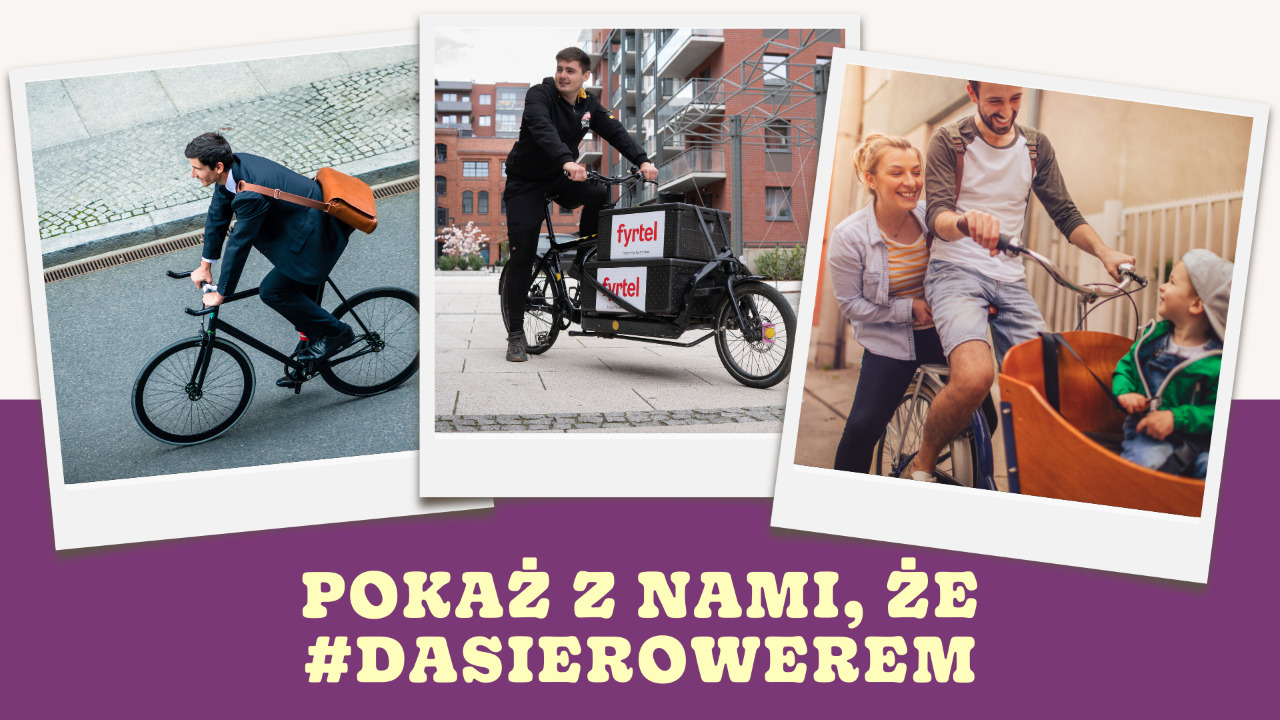 Obrazek promuje akcję #dasierowerem. - grafika artykułu