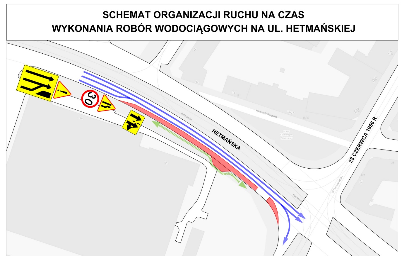 Schemat organizacji ruchu - grafika artykułu