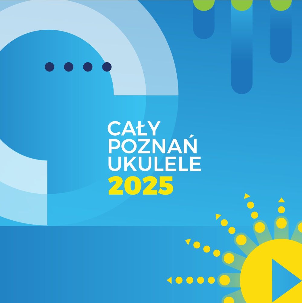 Niebiesko-żółty plakat wydarzenia z motywem słońca. - grafika artykułu