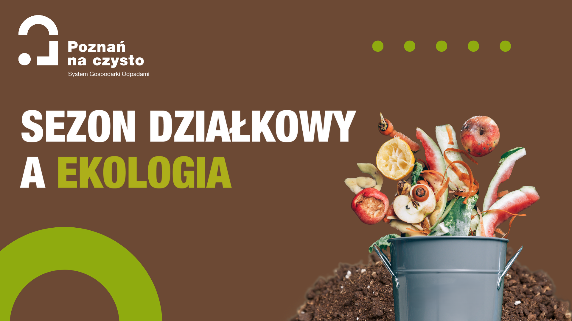 Grafika przedstawia informację o obowiązku kompostowania odpadów organicznych na działkach - grafika artykułu