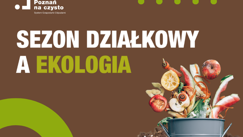 Grafika przedstawia informację o obowiązku kompostowania odpadów organicznych na działkach