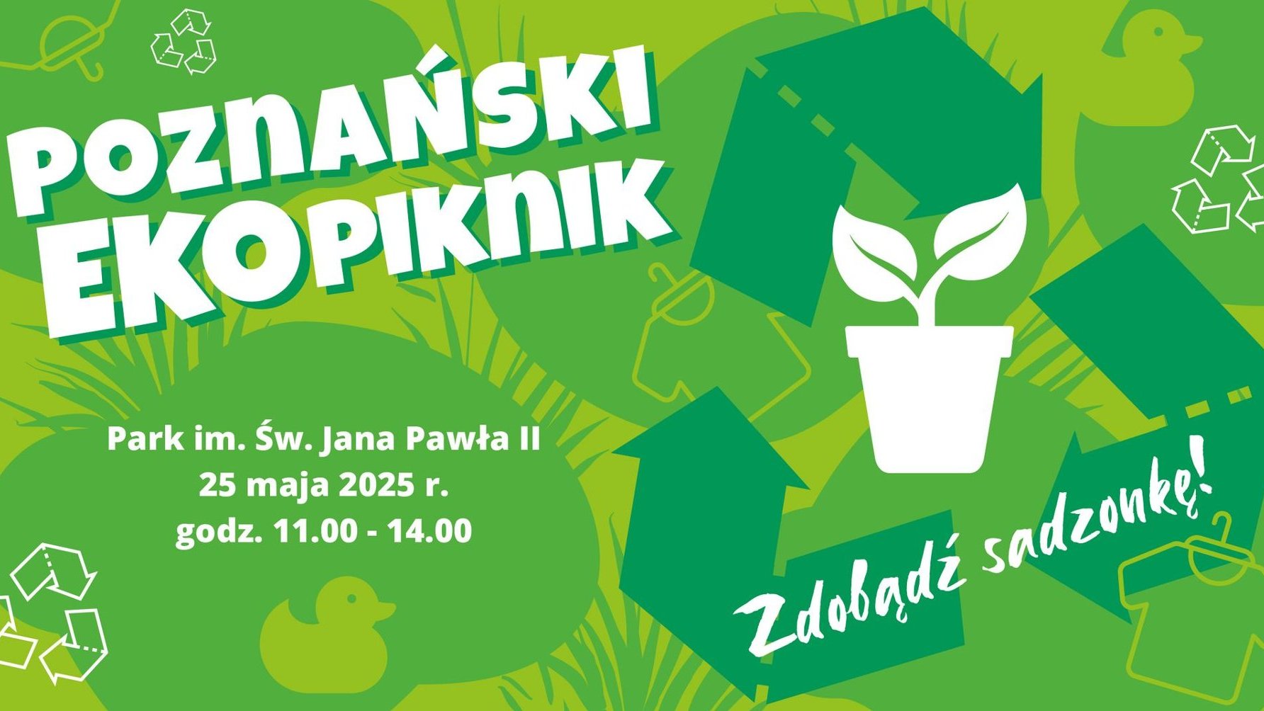 Grafika jest plakatem/zaproszeniem do Poznańskiego Ekopikniku